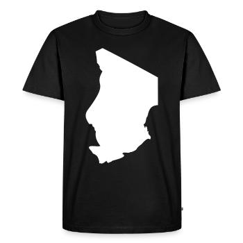 Chad map flag - Men's Premium Organic T-Shirt - black - Front - Nico (187cm)