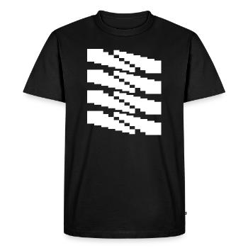 pixel pattern design - Men's Premium Organic T-Shirt - black - Front - Nico (187cm)