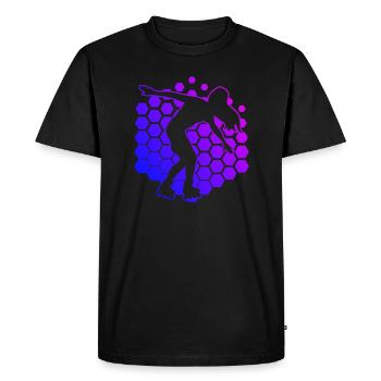 Women's Men's Roller Skating Roller Skating - Men's Premium Organic T-Shirt - black - Front - Nico (187cm)