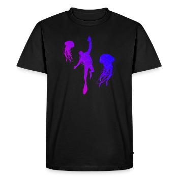 Scuba Divers Scuba Diving Ladies Scuba Diver - Men's Premium Organic T-Shirt - black - Front - Nico (187cm)