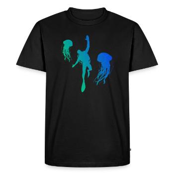 Diving Scuba Diver Tauchen Scuba Tauchen - Men's Premium Organic T-Shirt - black - Front - Nico (187cm)