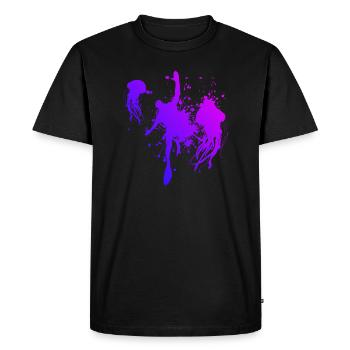 Plongeurs en apnée pour hommes Plongeur plongeur pour femmes - T-shirt Premium bio Homme - noir - Devant - Nico (187cm)