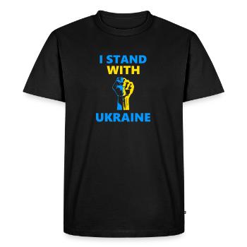 Ukraine - Men's Premium Organic T-Shirt - black - Front - Nico (187cm)