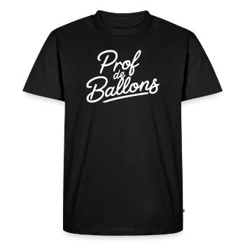 Prof de ballons - T-shirt Premium bio Homme - noir - Devant - Nico (187cm)