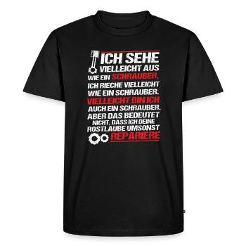 Screwdriver moth rustling, for hobbyists, funny - Men's Premium Organic T-Shirt - black - Front - Nico (187cm)