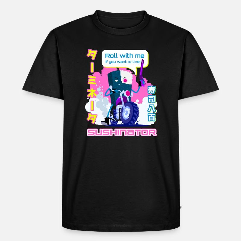 The Sushinator is back! - Männer Premium Bio T-Shirt - Schwarz
