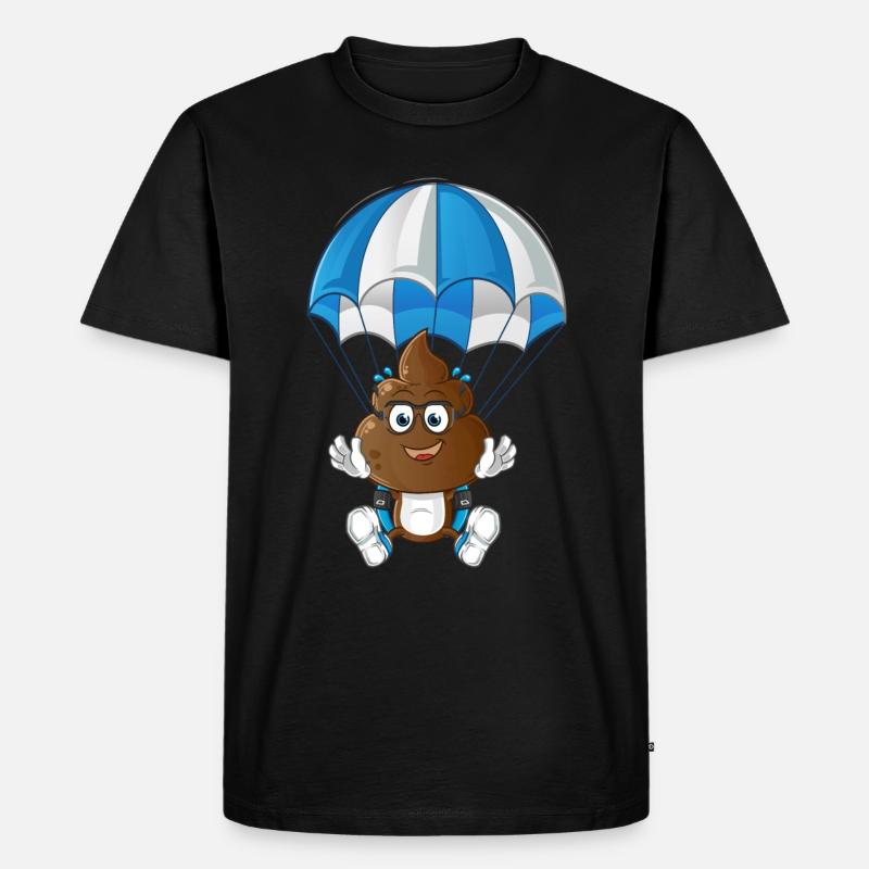 Fallschirm - Männer Premium Bio T-Shirt - Schwarz