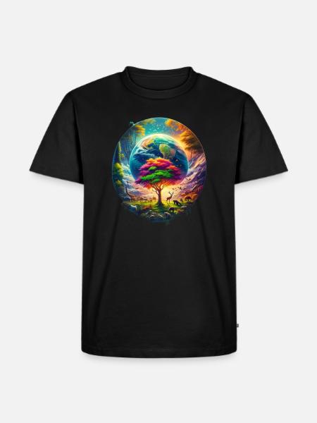 Terre féérique - T-shirt Premium bio Homme - noir