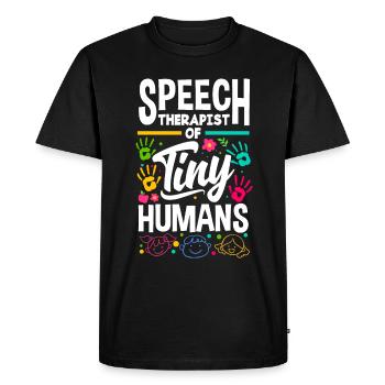Speech Language Pathologist Pediatric Speech - Men's Premium Organic T-Shirt - black - Front - Nico (187cm)