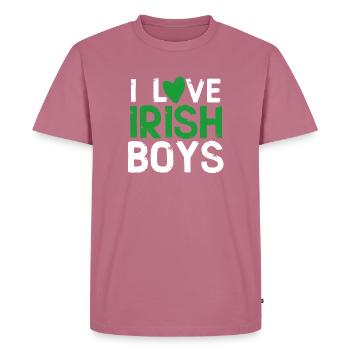 Ich liebe Irish Boy Gift - Männer Premium Bio T-Shirt - Mauve - Vorne - Nico (187cm)