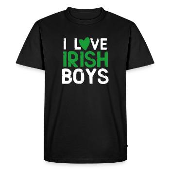 I love Irish Boy Gift - Men's Premium Organic T-Shirt - black - Front - Nico (187cm)