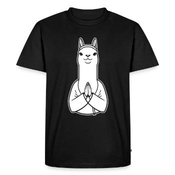 Lama chrétien chrétien - T-shirt Premium bio Homme - noir - Devant - Nico (187cm)