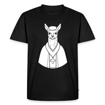 Lama chrétien chrétien - T-shirt Premium bio Homme - noir - Devant - Nico (187cm)