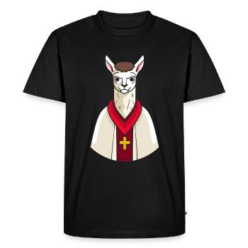 Lama chrétien chrétien - T-shirt Premium bio Homme - noir - Devant - Nico (187cm)