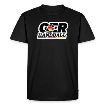ALLEMAGNE : LA PASSION DU HANDBALL - T-shirt Premium bio Homme - noir - Devant - Nico (187cm)