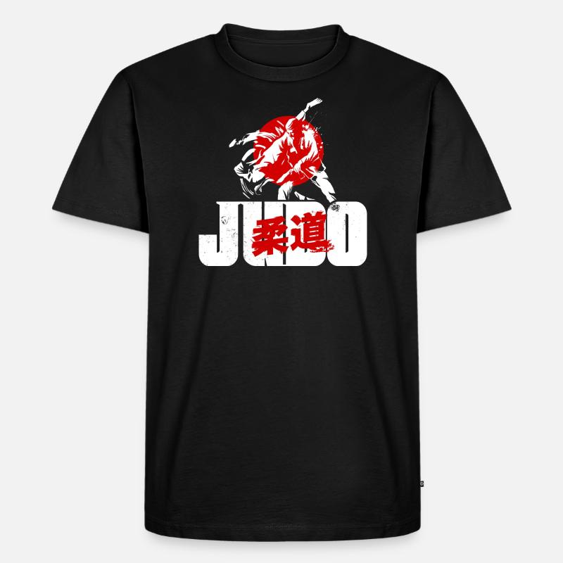 Judo - Männer Premium Bio T-Shirt - Schwarz