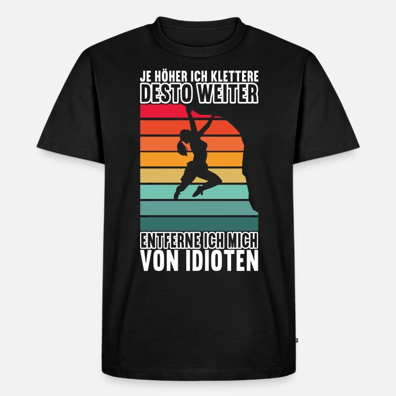 Klettern Kletterer - Männer Premium Bio T-Shirt - Schwarz