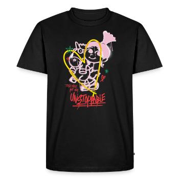 Minions Agnes Avec Licorne Fluffy Unstoppable - T-shirt Premium bio Homme - noir - Devant - Nico (187cm)