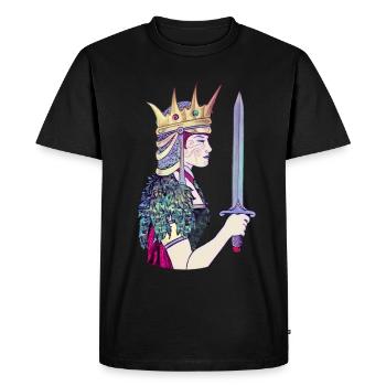 Reine des épées II - T-shirt Premium bio Homme - noir - Devant - Nico (187cm)