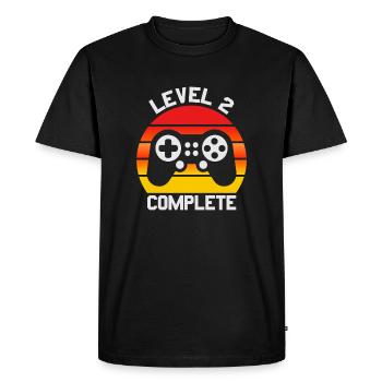 2nd Anniversary Gift, Funny 2 Year Anniversary - Männer Premium Bio T-Shirt - Schwarz - Vorne - Nico (187cm)
