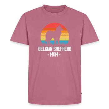 Berger Belge - T-shirt Premium bio Homme - mauve - Devant - Nico (187cm)