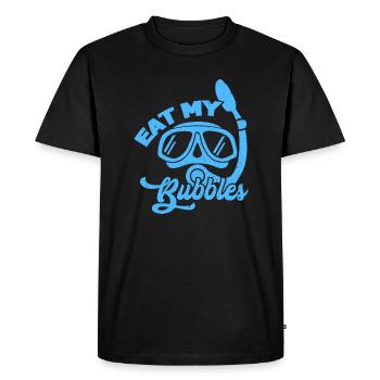 Eat My Bubbles Masque de plongée sous-marine Snorkeling gratuit - T-shirt Premium bio Homme - noir - Devant - Nico (187cm)