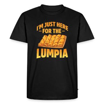 Je suis juste ici pour les rouleaux de printemps Lumpia Asia - T-shirt Premium bio Homme - noir - Devant - Nico (187cm)