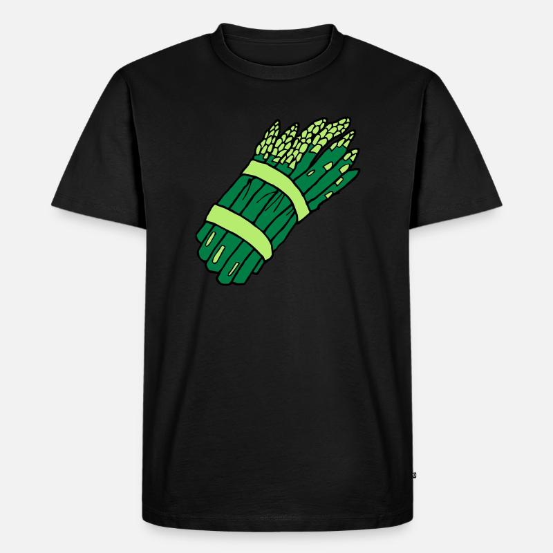asparagus - Männer Premium Bio T-Shirt - Schwarz