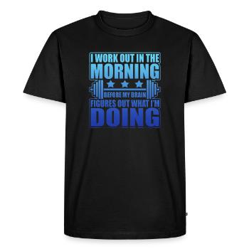 Cadeau d'entraînement drôle de remise en forme - T-shirt Premium bio Homme - noir - Devant - Nico (187cm)