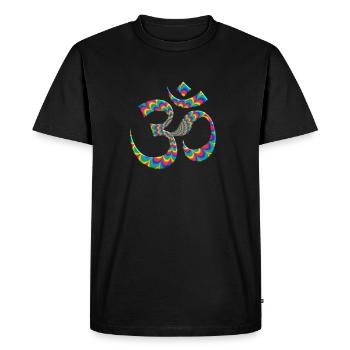 Goa Om Psytrance Psychedelic cadeau - T-shirt Premium bio Homme - noir - Devant - Nico (187cm)