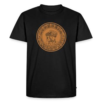 Mayan Calendar Sun Calendar Mayan Horoscope - Men's Premium Organic T-Shirt - black - Front - Nico (187cm)