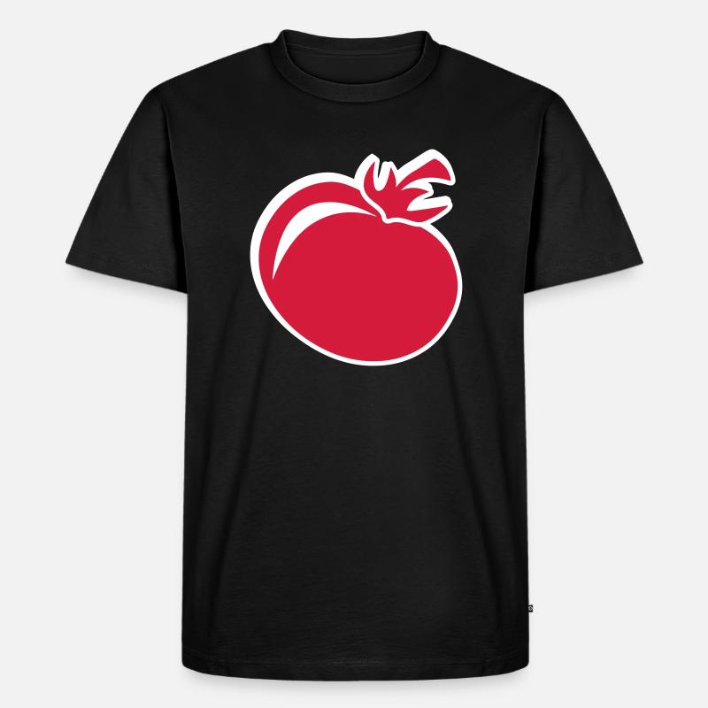 Rote Tomate - Männer Premium Bio T-Shirt - Schwarz