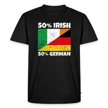 50 Irish 50 German - T-shirt Premium bio Homme - noir - Devant - Nico (187cm)