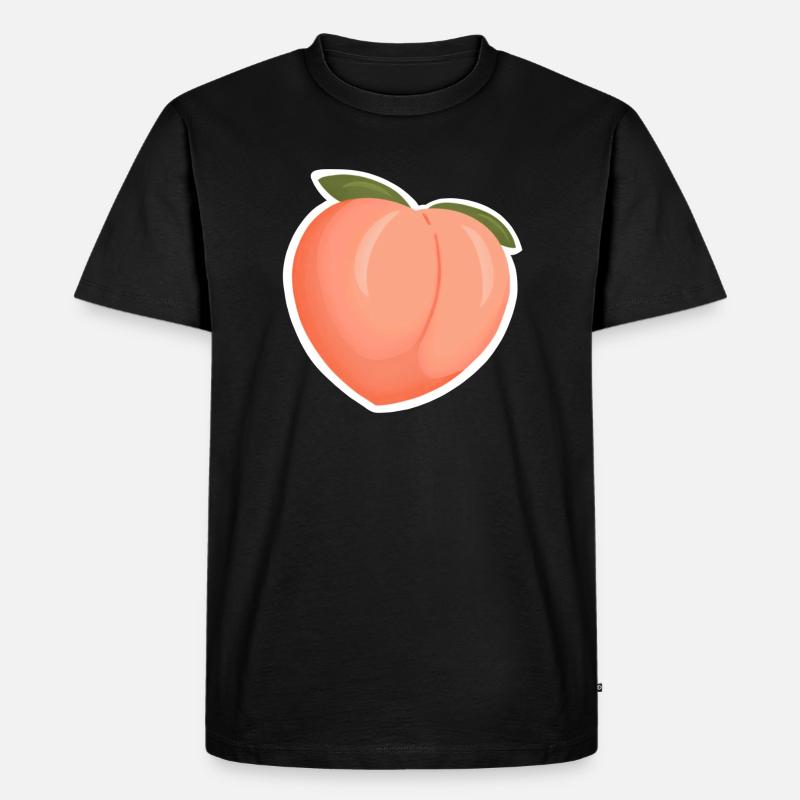 Pfirsich/Fischerei - Männer Premium Bio T-Shirt - Schwarz