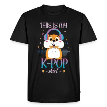 K-Pop Citation Musique Pop Coréenne | Corée du Sud - T-shirt Premium bio Homme - noir - Devant - Nico (187cm)