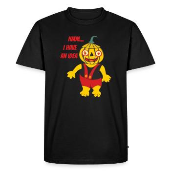 J’ai une idée - T-shirt Premium bio Homme - noir - Devant - Nico (187cm)