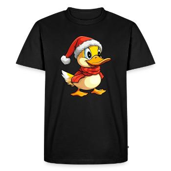 Christmas Ducks - Men's Premium Organic T-Shirt - black - Front - Nico (187cm)