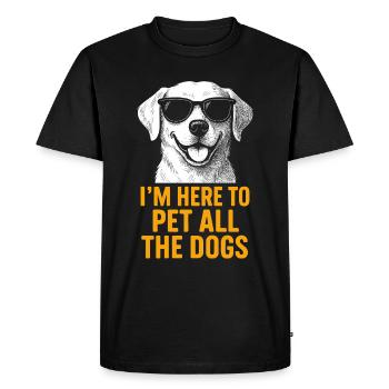 Drôle de chien Design avec déclaration - T-shirt Premium bio Homme - noir - Devant - Nico (187cm)