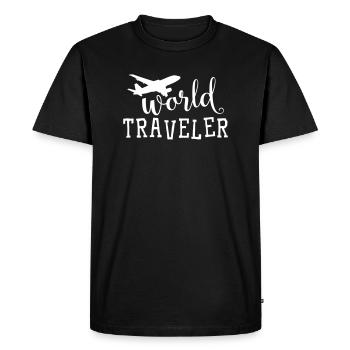 World Traveller - vacances d'été - T-shirt Premium bio Homme - noir - Devant - Nico (187cm)