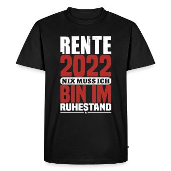 Pension 2022 - Gift idea for the walkout - Men's Premium Organic T-Shirt - black - Front - Nico (187cm)