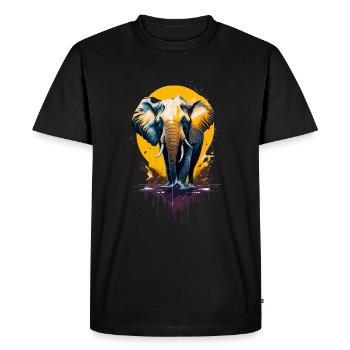 Elephant - Men's Premium Organic T-Shirt - black - Front - Nico (187cm)