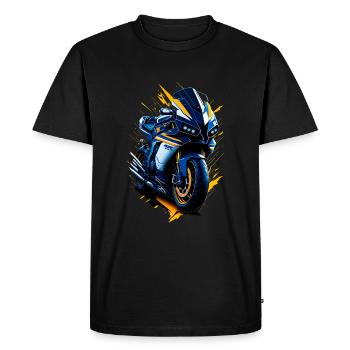 Moto sport - T-shirt Premium bio Homme - noir - Devant - Nico (187cm)