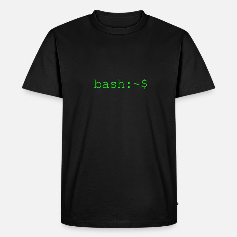 Linux bash shell console - Men's Premium Organic T-Shirt - black