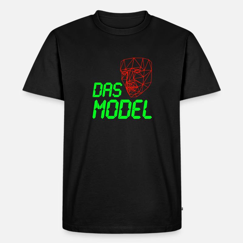 Das Model - LCD 3D Neon - Männer Premium Bio T-Shirt - Schwarz