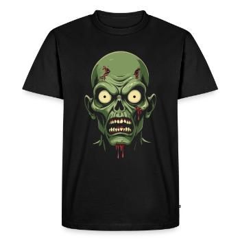 Illustration de bande dessinée zombie - T-shirt Premium bio Homme - noir - Devant - Nico (187cm)