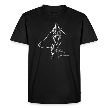 Belge Tervuren Profil Chien Chien Wilsigns - T-shirt Premium bio Homme - noir - Devant - Nico (187cm)