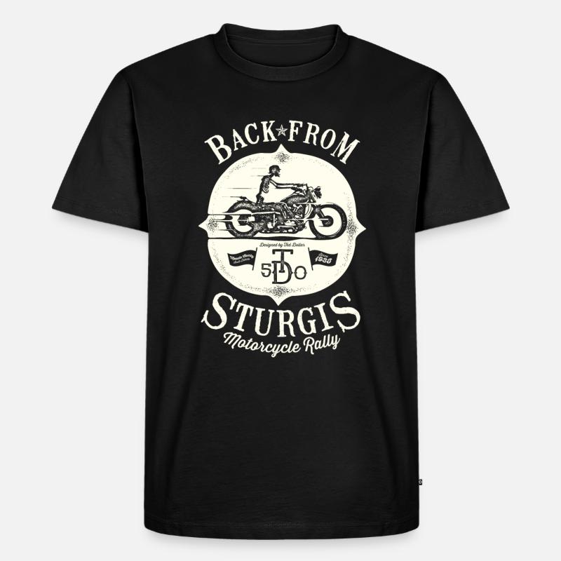 Back From Sturgis - Männer Premium Bio T-Shirt - Schwarz