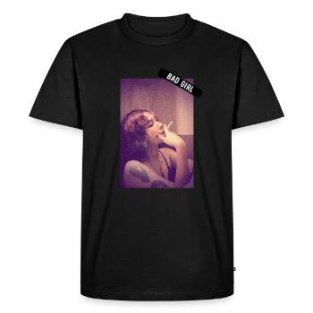 Bad girl tuxedo - Men's Premium Organic T-Shirt - black - Front - Nico (187cm)