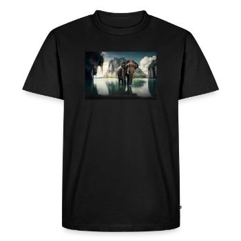 Thaïlande Elephant Travel Temple Bangkok Cadeau - T-shirt Premium bio Homme - noir - Devant - Nico (187cm)