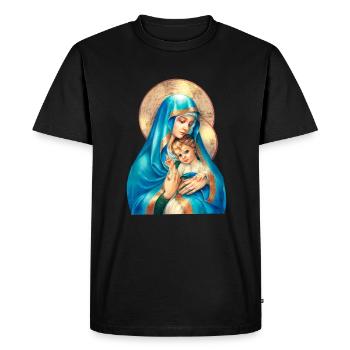 Marie mère de jésus - Christian - T-shirt Premium bio Homme - noir - Devant - Nico (187cm)